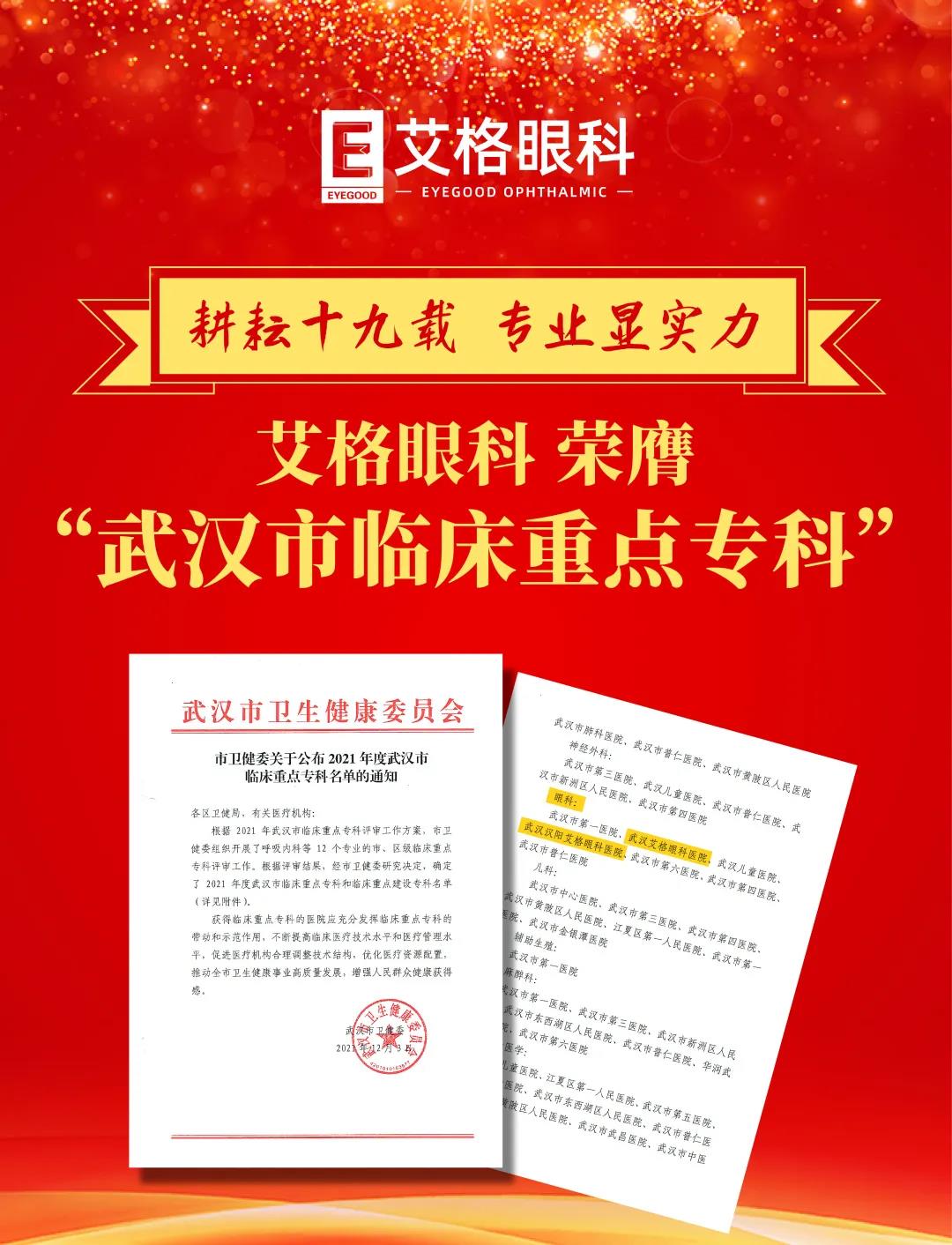 艾格眼科集团在中国非公医疗协会国家行业评价中创造佳绩